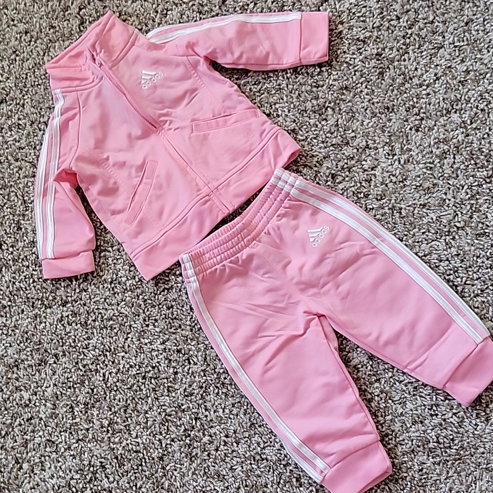 Adidas track suit pink